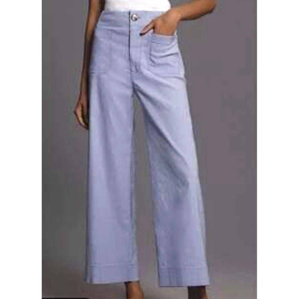 Maeve The Colette Purple Wide-Leg Pants Women's 32 Retail $119